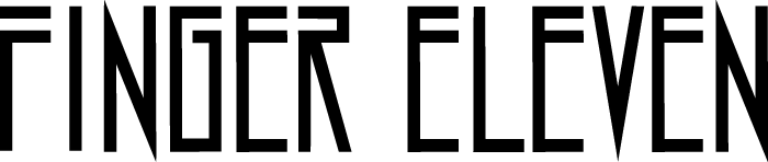 Finger Eleven band logo in black